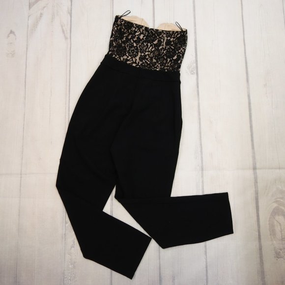 Express Lace Bodice Strapless Sweetheart Jumpsuit - Picture 5 of 6